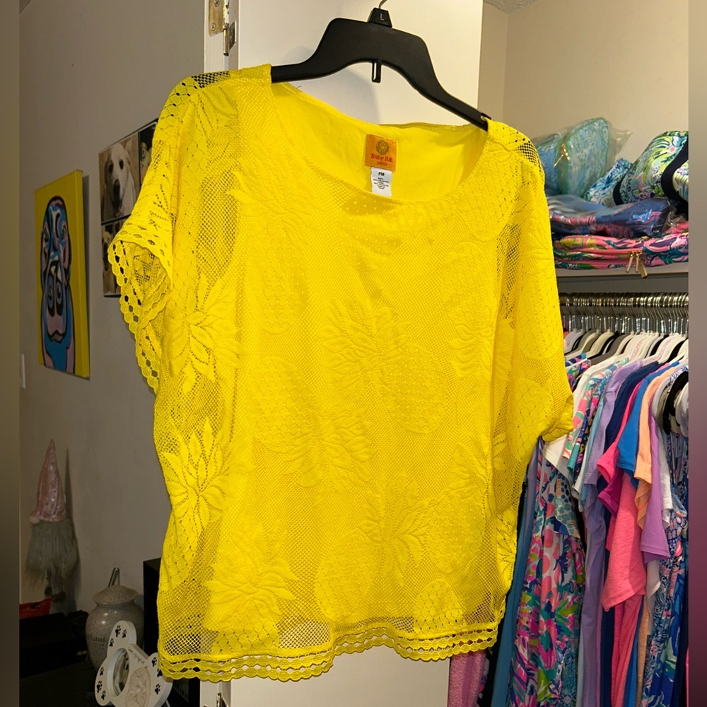 💛Ruby Rd. Lace Overlay Top💛 - Picture 2 of 10